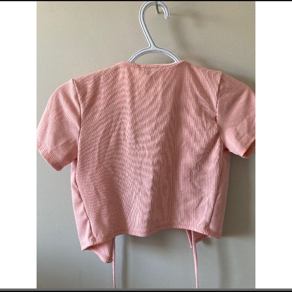 PINK TIE UP FRONT TOP - Picture 4 of 6